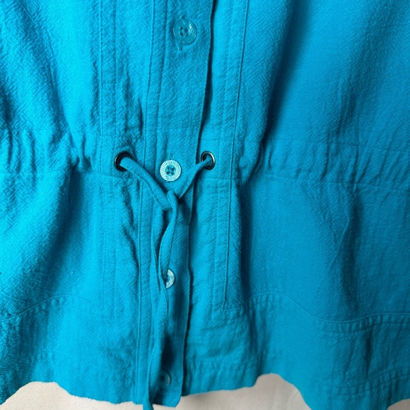 Chico’s Top Size 0 Turquoise - Picture 4 of 9